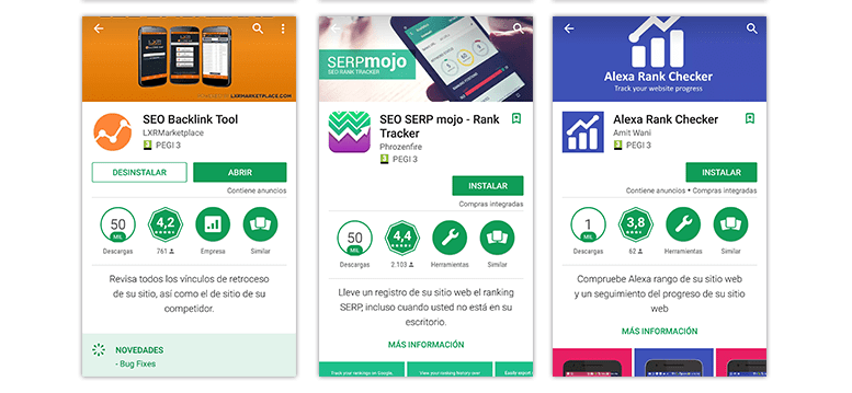 App para móviles: SEO